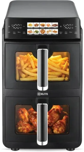 Kitchen Elite 12-Qt Dual-Basket Air Fryer w/ Sync