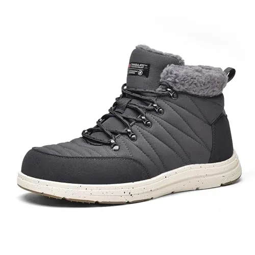 Bruno Marc Men's Faux Fur Lined Mid-Top Snow Boots (3 Colors)