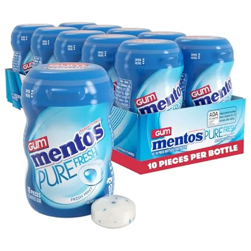 Mentos Pure Fresh Mint Gum 10-Pack