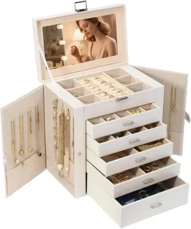 6-Layer BOOVO Large Jewelry Box