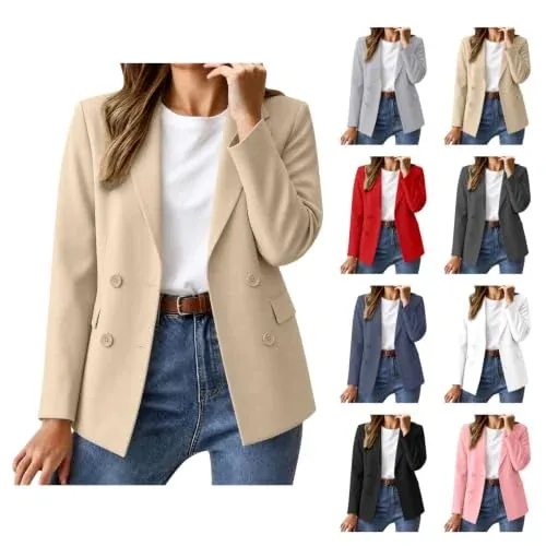 Double Breasted Lapel Suit Jacket