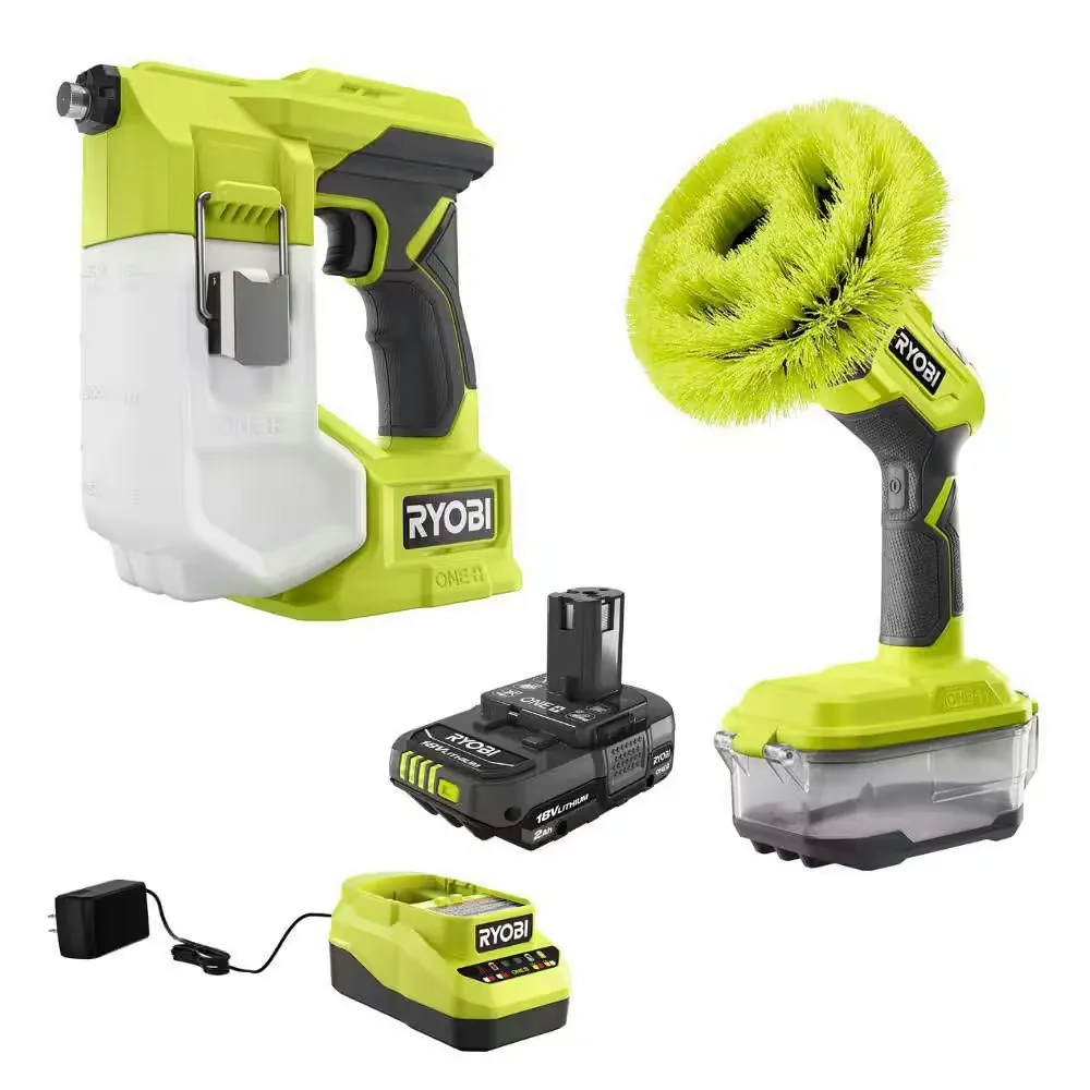 Ryobi One+ 18V Cordless Compact Power Scrubber Kit