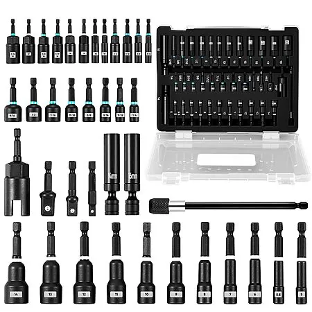 38-Pc Saker Magnetic Nut Driver & Impact Socket Adapter Set