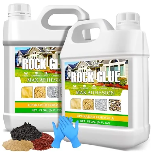 DecorRom Clear-Drying Landscape Glue for Mulch, Gravel & Stones