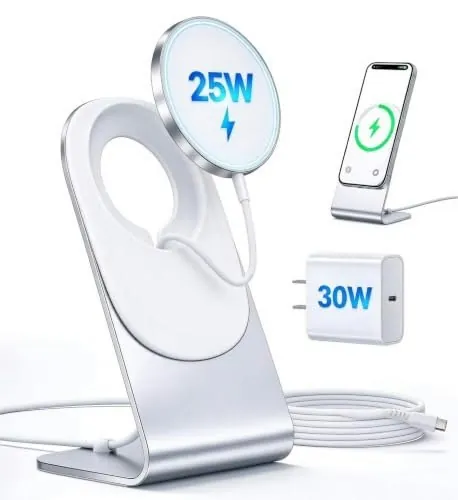 25W Magnetic Wireless Charger with 30W Adapter and Stand