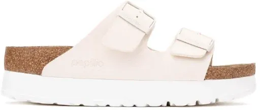 Birkenstock Papillio Women's Arizona Platform Sandals Eggshell