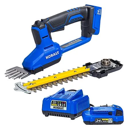 8" Kobalt 24V Cordless Hedge Trimmer w/ 2Ah Battery & Charger