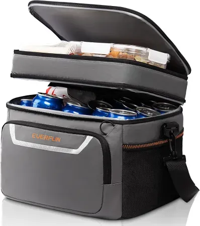 Everfun 24-Can Double Deck Insulated Cooler Bag