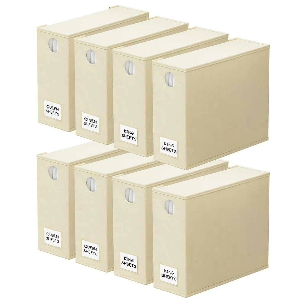 SpaceAid Foldable Bed Sheet Organizers 8-Pack