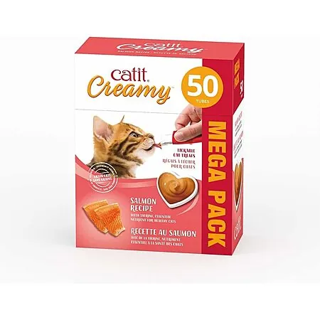 First Autoship Order: 50-Pk 0.5-Oz Catit Creamy Lickable Cat Treats (Salmon)