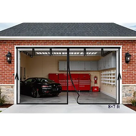 Kitsure Fiberglass Garage Door Screens: 16'x7' 2-Car $25, 8'x7' 1-Car