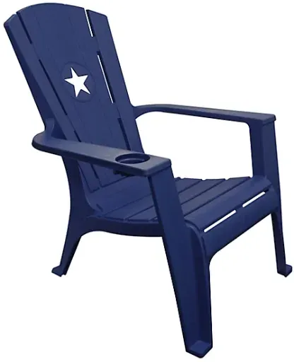 Leigh Country Big Country Adirondack Chair with Star, Navy Blue