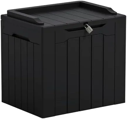 31-Gallon Greesum Outdoor Resin Storage Box (Dark Black)
