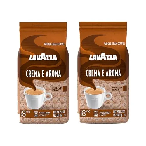 Lavazza Crema E Aroma Whole Bean Coffee Blend 2-Pack 2.2-Pound