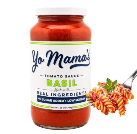25oz Yo Mama's Foods Keto Tomato Basil Pasta Sauce