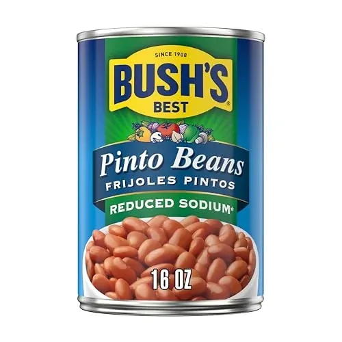 Bush's Best Canned Reduced Sodium Pinto Beans 12-Pack 16-Oz
