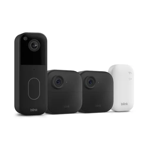 Blink Video Doorbell & Two Outdoor 4 Cameras w/ Doorbell System
