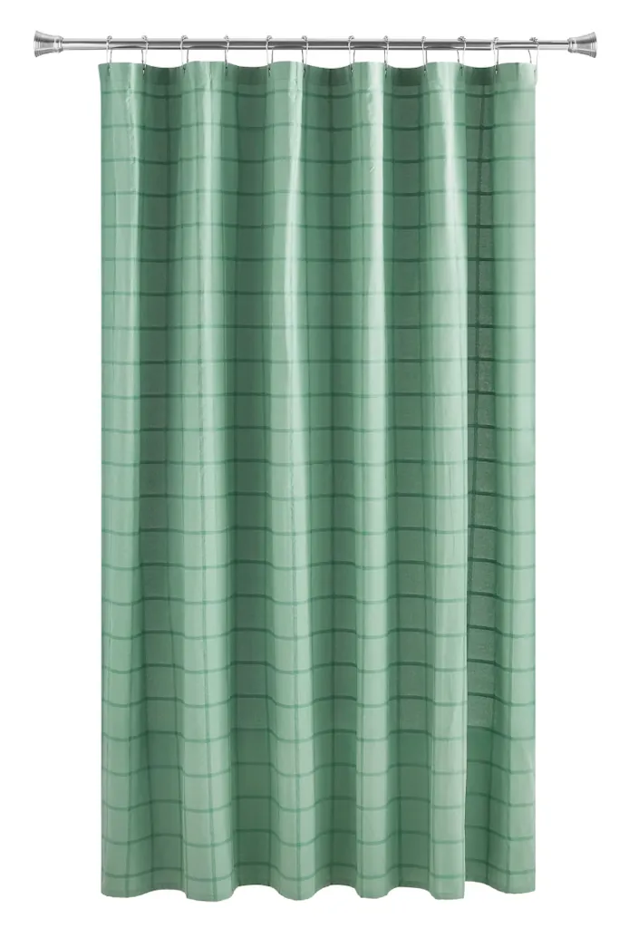 Mainstays Plaid Fabric Shower Curtain