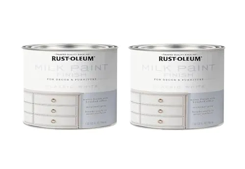 Rust-Oleum Milk Paint Finish 2-Pack 1 Quart Classic White