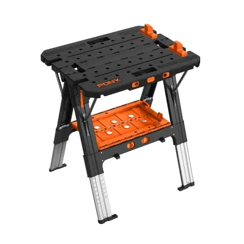 Pony Portable Folding Work Table, Workbench & Sawhorse