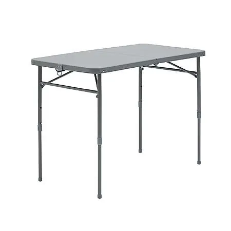 40" x 20" Mainstays Adjustable Height Centerfold Folding Table (Gray)
