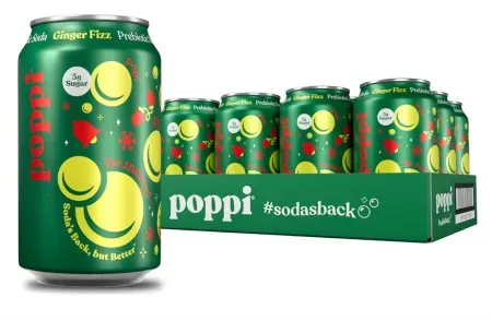 12-pack POPPI Sparkling Prebiotic Soda (12 fl. oz. Cans)