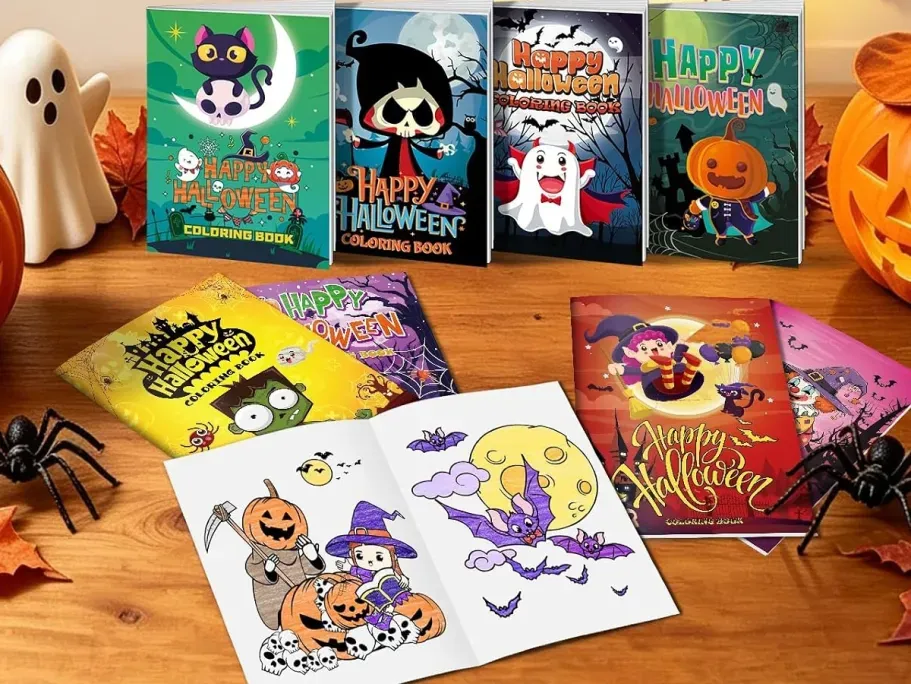 Mini Halloween Coloring Books 24-Pack
