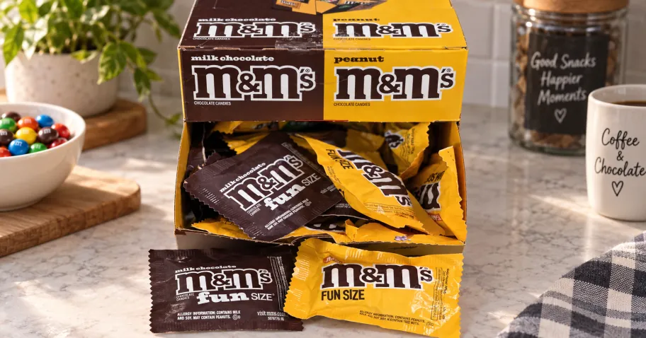 M&M’s Milk Chocolate & Peanut Fun Size Candy Variety Pack 50-Count