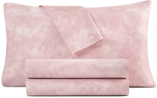 Macy's 1200 Thread Count Cotton Blend Watercolor Printed 4-Piece Sheet Sets