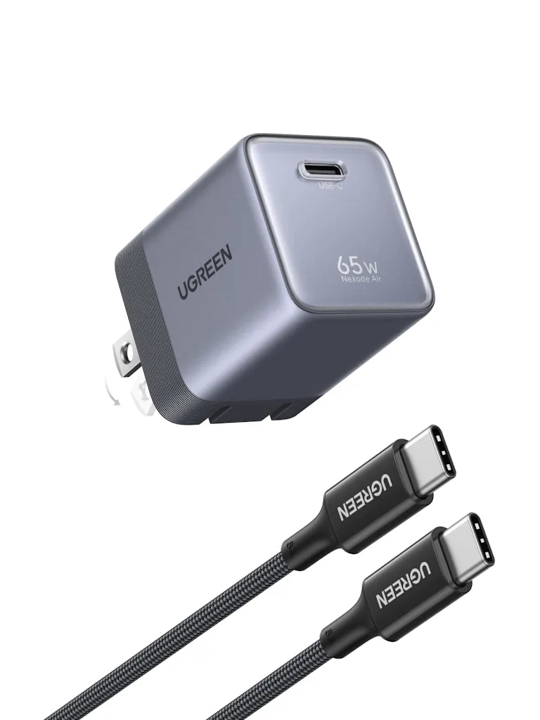 UGREEN Nexode Air 65W USB-C GaN Charger w/ 3.3-Foot Cable