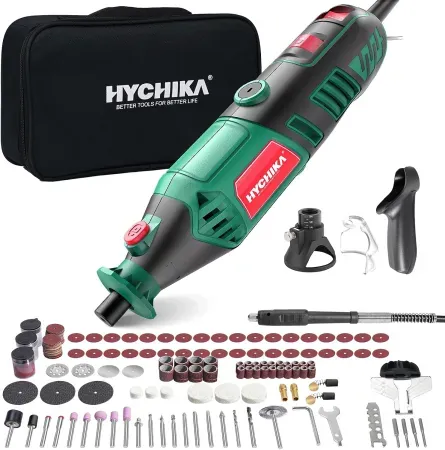 HYCHIKA Variable Speed Rotary Tool Kit with 179-Piece Accessories