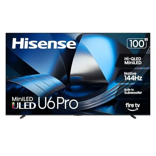 Hisense 100" 4K UHD Mini-LED 144Hz U6 Pro Series Gaming AI Smart Fire TV