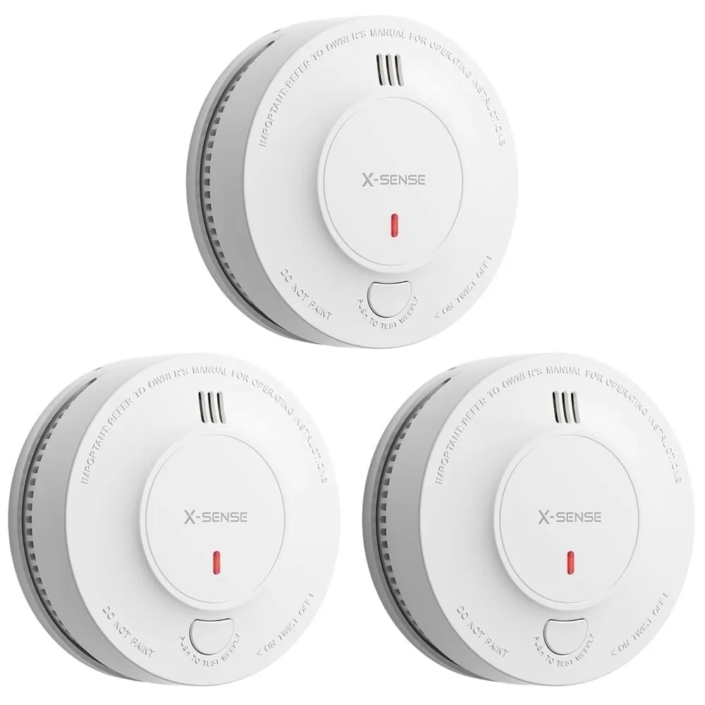 X-Sense 10-Year Battery Photoelectric Smoke Detector 3-Pack