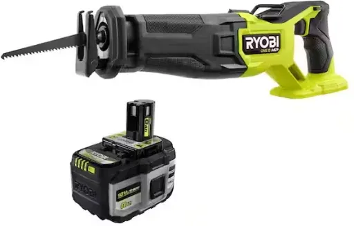 Ryobi ONE+ 18V 8.0 Ah HIGH PERFORMANCE Battery w/ ONE+ HP 18V Brushless Reciprocating Saw