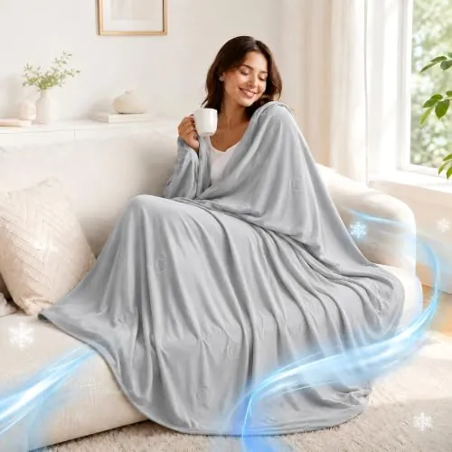 Double-Layer Cooling Blankets for Hot Sleepers