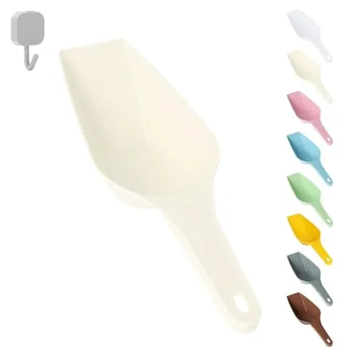 2 Cup Capacity Dog Food Scooper (Cream)