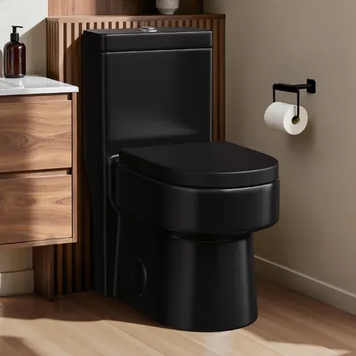BCANHOME Compact One Piece Toilet 1.2/1.8 GPF Dual Flush