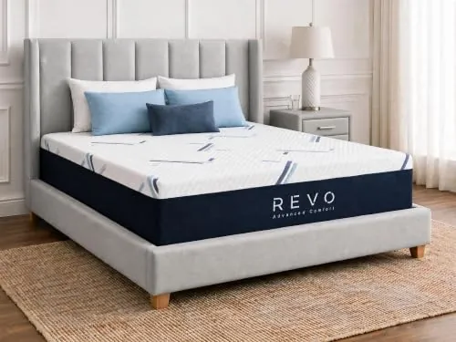 REVO 14 Inch Gel Memory Foam Mattress, Full, Medium