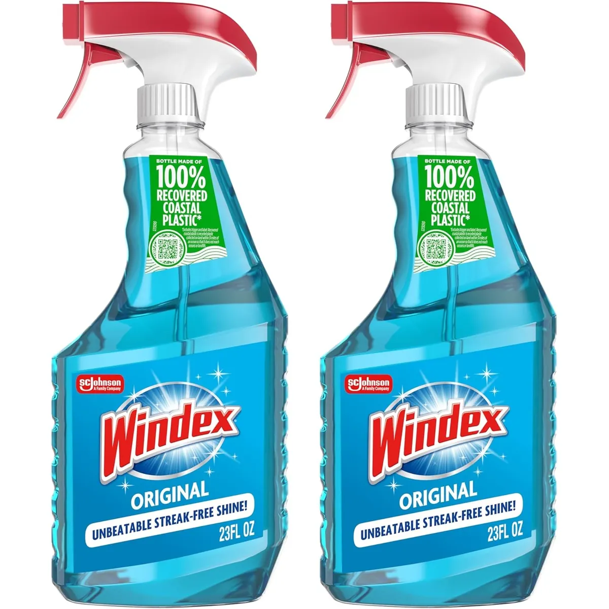 Windex Glass and Window Cleaner Spray Bottle 2 Pack