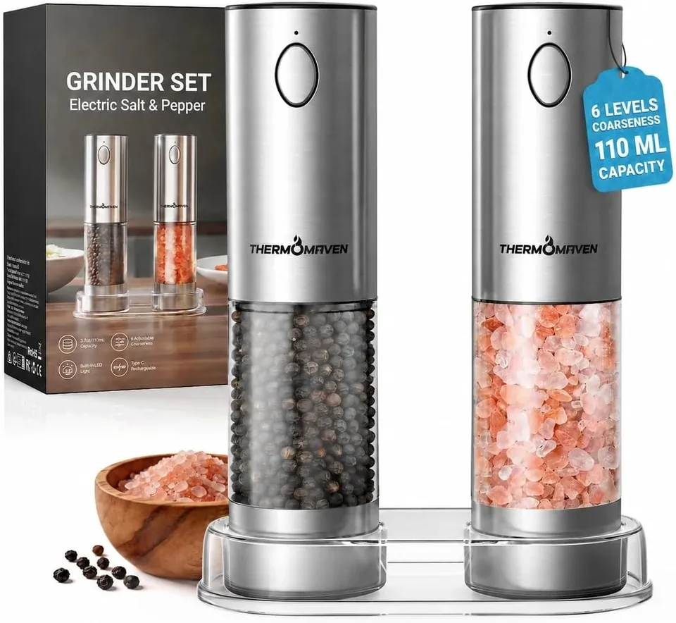 ThermoMaven Electric Salt and Pepper Grinder Set