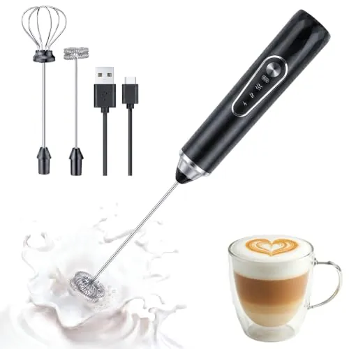 Rechargeable Milk Frother Handheld Wand