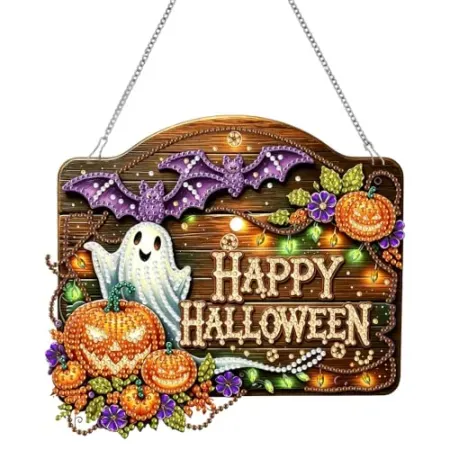 Ediseng Halloween DIY Diamond Art Suncatcher Kit
