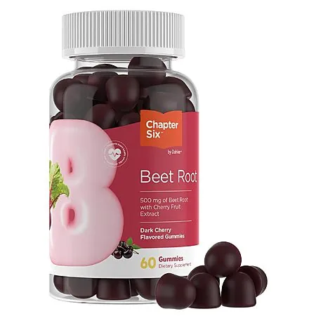 60-Ct Zahler Chapter Six Beet Root 500mg Dark Cherry Gummies