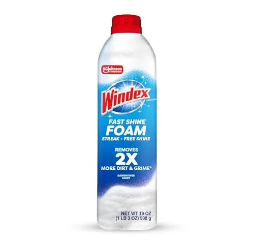 Windex Fast Shine Foam Glass Cleaner 19oz
