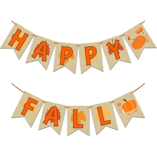 Happy Fall Banner Decoration