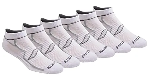 Saucony Men’s Rundry Bolt Performance No-show Socks 6-Pack