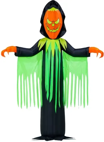 Way To Celebrate Inferno Pumpkin Reaper Airblown Yard Inflatable, 20 ft