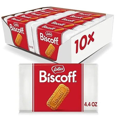 10-Pk 4.4-Oz Lotus Biscoff Caramelized Biscuit Cookies