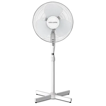 16" Cool Living Stand Fan (White)