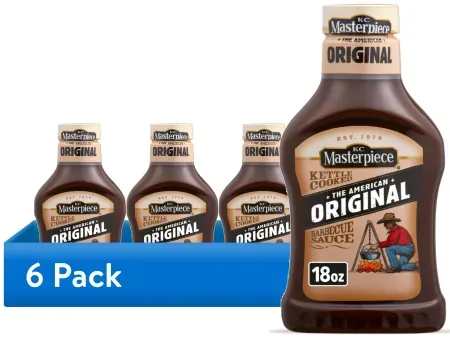 6-Pack KC Masterpiece Original Barbecue Sauce (18 fl oz each)